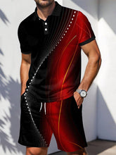 Ensemble de deux pièces à imprimé géométrique pour hommes